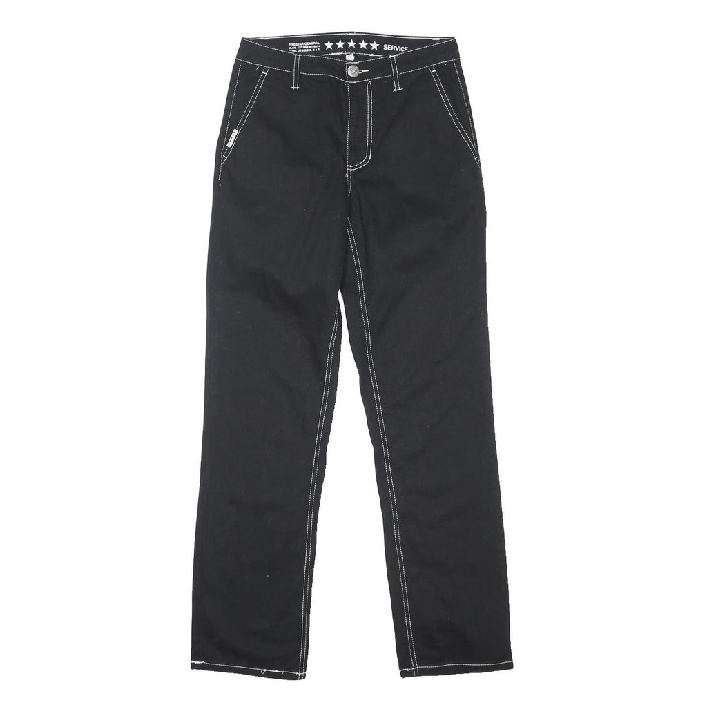 FIVE STAR Womens Regular Black Jeans Cotton Blend W28 L31 Button Pockets