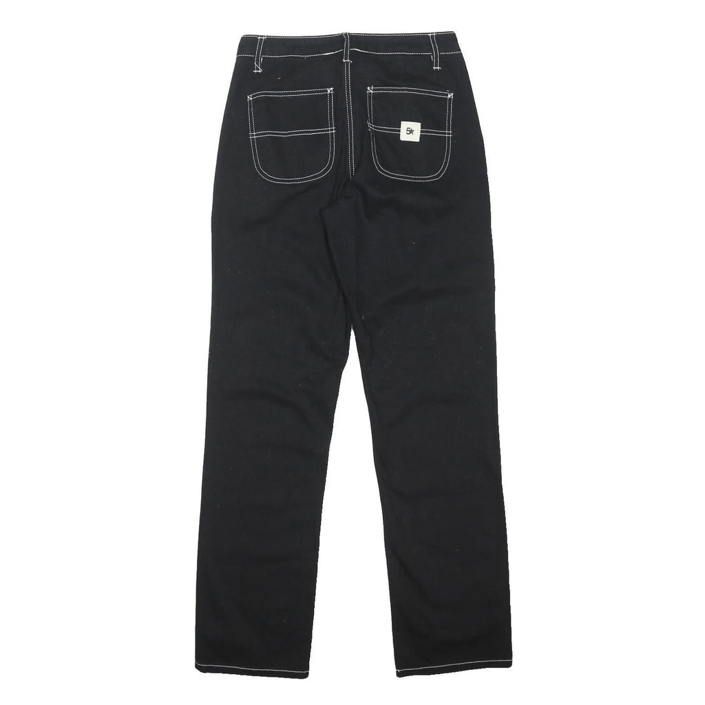 FIVE STAR Womens Regular Black Jeans Cotton Blend W28 L31 Button Pockets