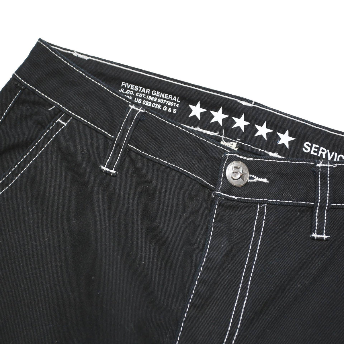 FIVE STAR Womens Regular Black Jeans Cotton Blend W28 L31 Button Pockets