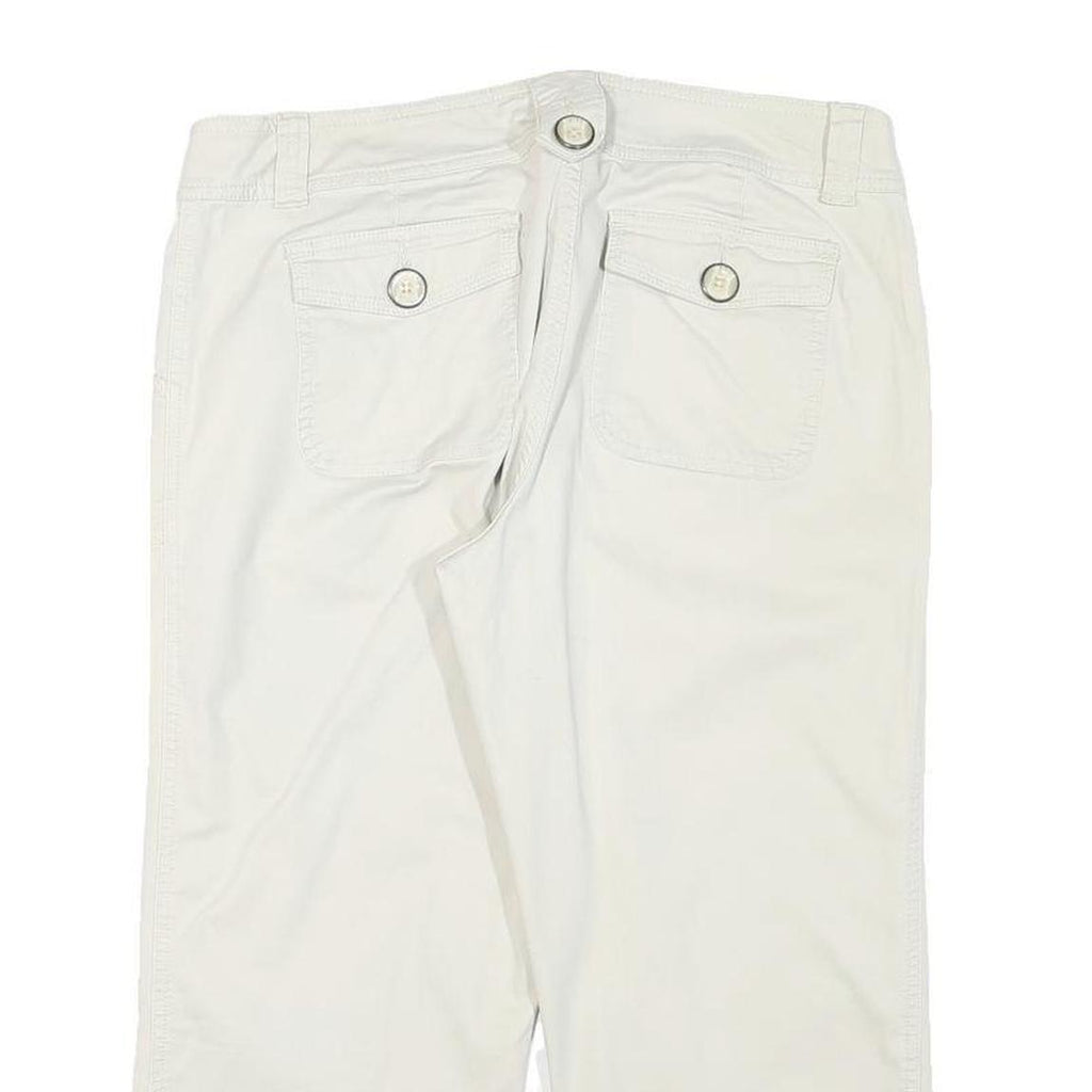 FADED GLORY Womens Shorts White Casual L W32 Cotton Blend Button Pocket