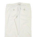 FADED GLORY Womens Shorts White Casual L W32 Cotton Blend Button Pocket