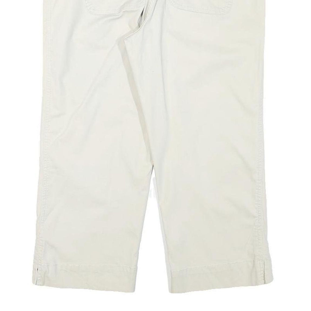 FADED GLORY Womens Shorts White Casual L W32 Cotton Blend Button Pocket