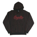 FSBN Mens Black & Red Pinstripe Loyalty Pullover Hoodie M Casual Streetwear