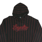 FSBN Mens Black & Red Pinstripe Loyalty Pullover Hoodie M Casual Streetwear