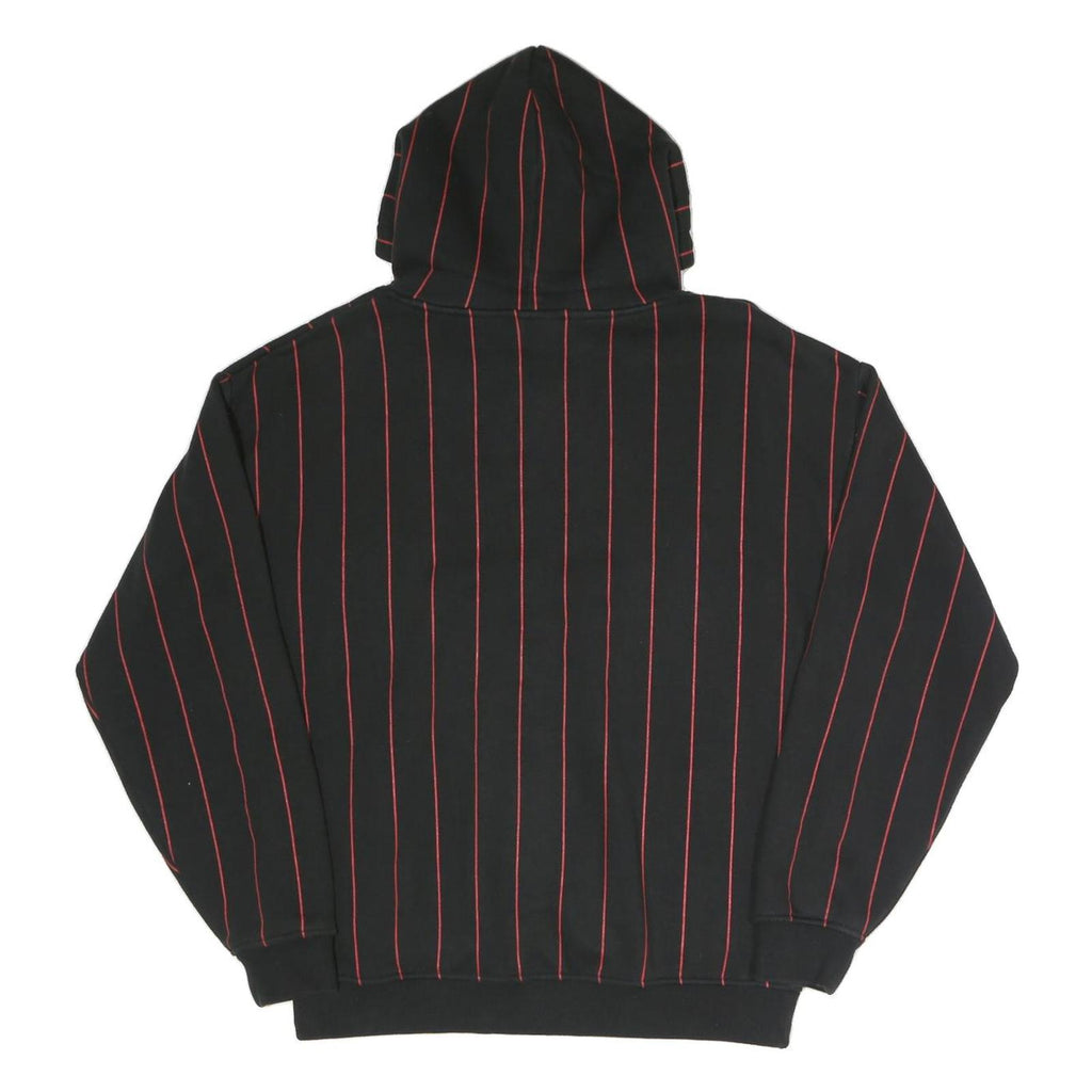 FSBN Mens Black & Red Pinstripe Loyalty Pullover Hoodie M Casual Streetwear
