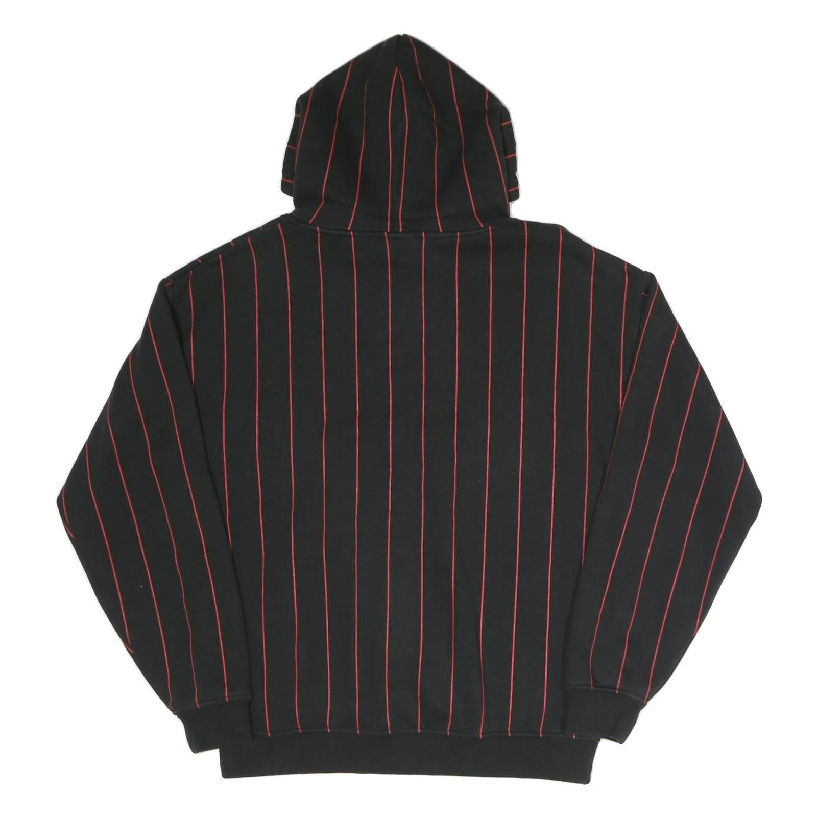 FSBN Mens Black & Red Pinstripe Loyalty Pullover Hoodie M Casual Streetwear
