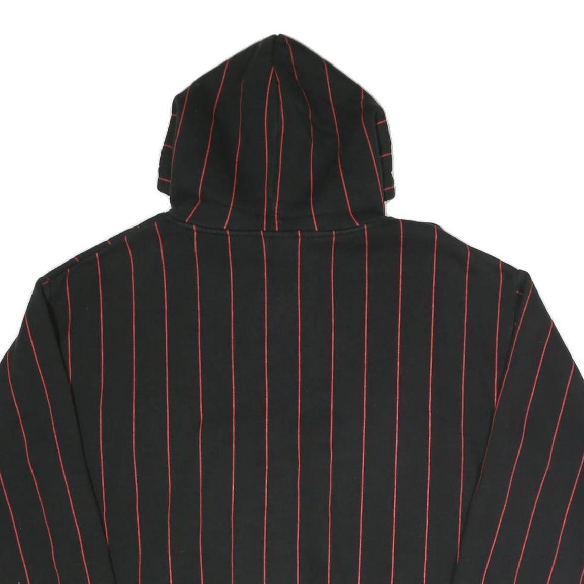 FSBN Mens Black & Red Pinstripe Loyalty Pullover Hoodie M Casual Streetwear