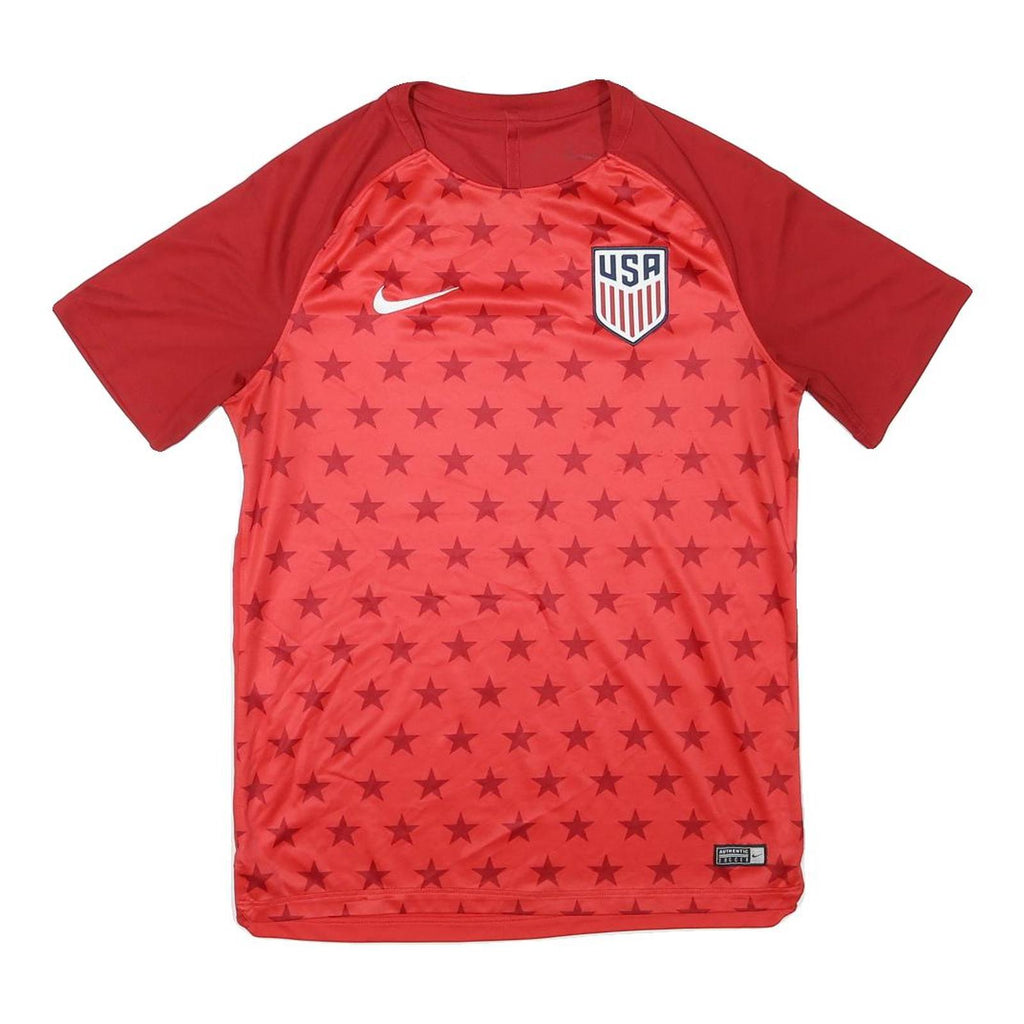 NIKE Mens Red USA Graphic T-Shirt S Short Sleeve Crew Neck Sports