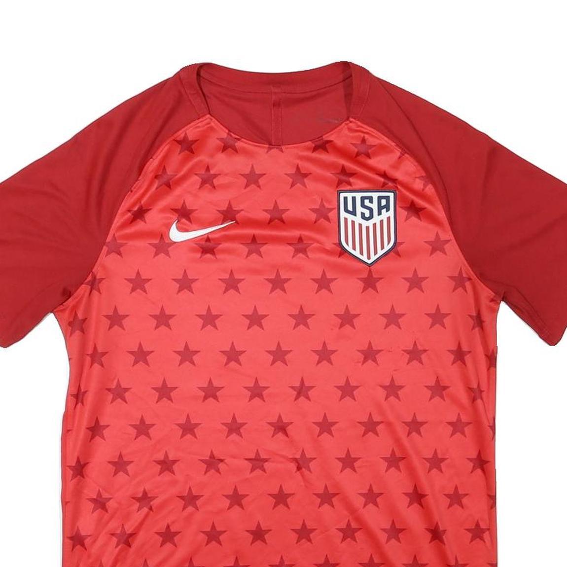 NIKE Mens Red USA Graphic T-Shirt S Short Sleeve Crew Neck Sports