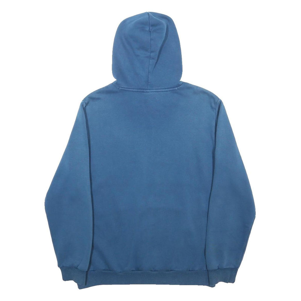 PUMA Womens Blue Pullover Hoodie M Cotton Blend Casual Sporty Sweatshirt
