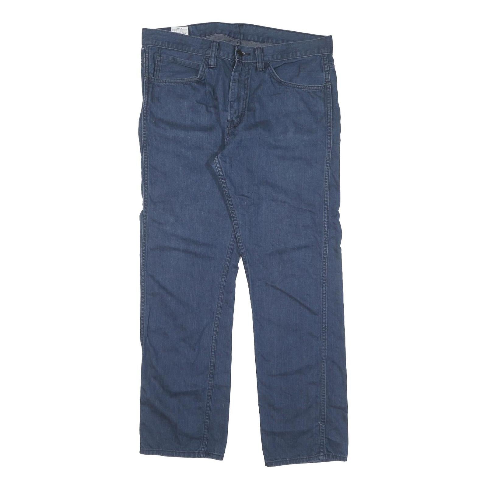 LEVI'S 513 Mens Jeans Blue Regular Straight Denim Medium W36 L32 Classic Style