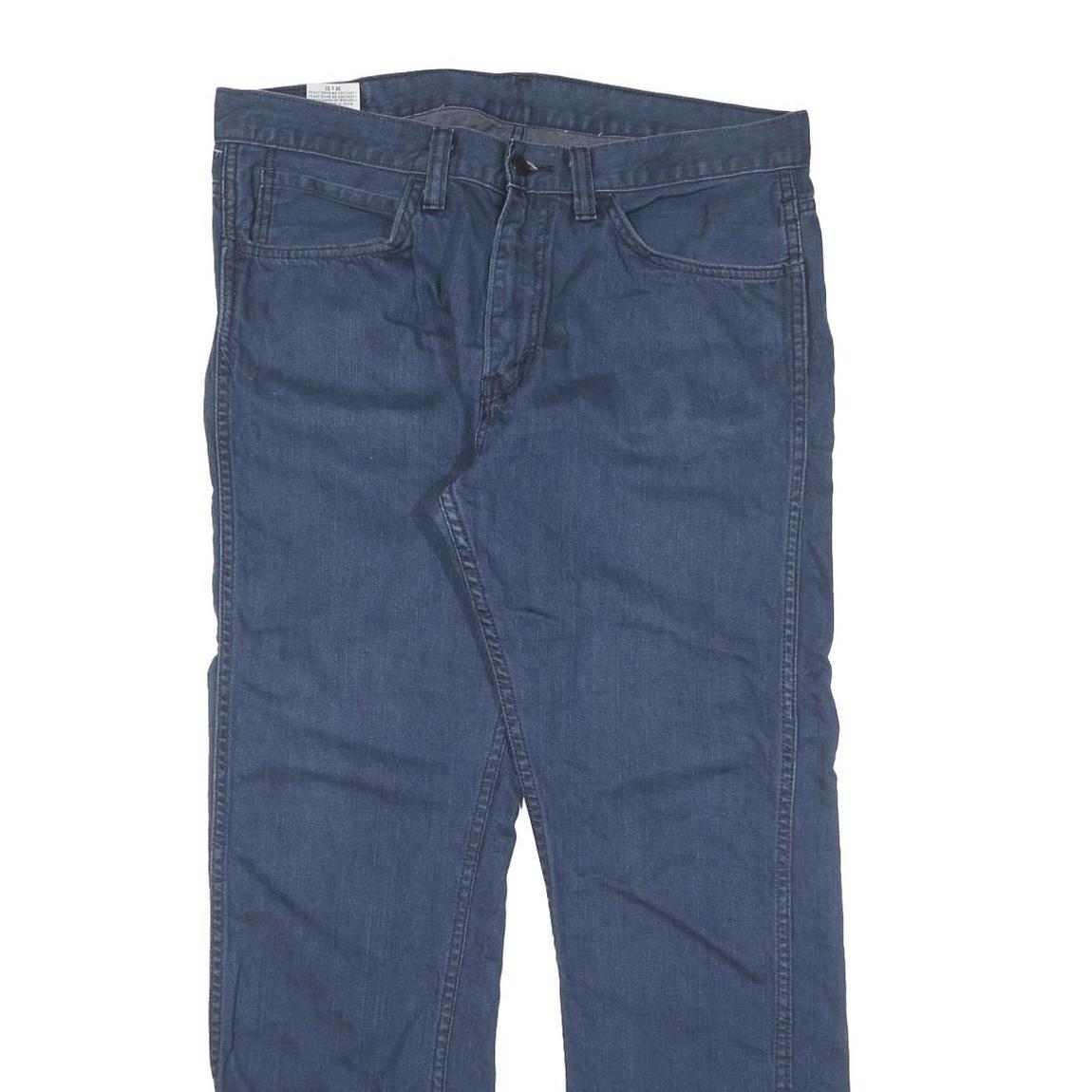 LEVI'S 513 Mens Jeans Blue Regular Straight Denim Medium W36 L32 Classic Style