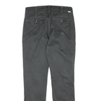 LEVI'S Mens Cotton Blend Slim Black Trousers W30 L30 Zip Closure Casual Wear