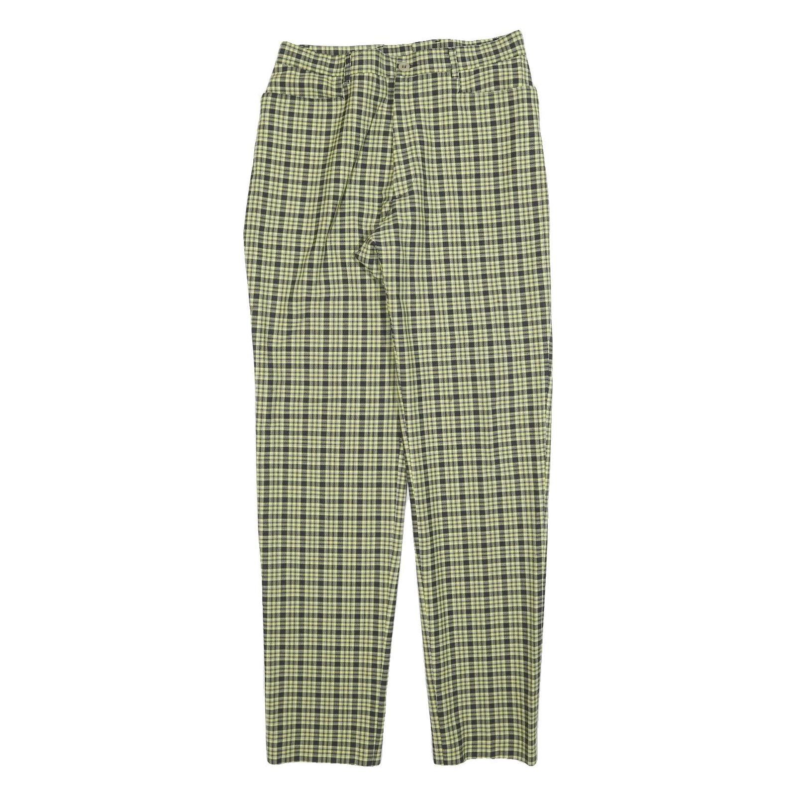 ELLE ET LYI Womens Regular Fit Black & Yellow Checked Trousers W30 L32 Stylish