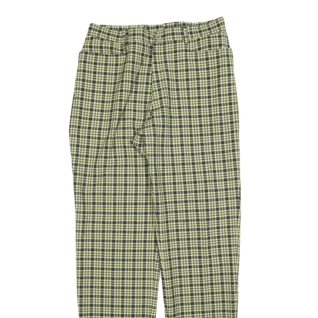 ELLE ET LYI Womens Regular Fit Black & Yellow Checked Trousers W30 L32 Stylish