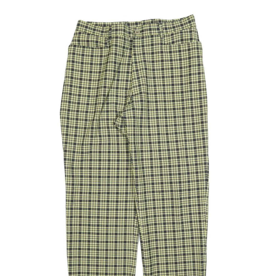 ELLE ET LYI Womens Regular Fit Black & Yellow Checked Trousers W30 L32 Stylish