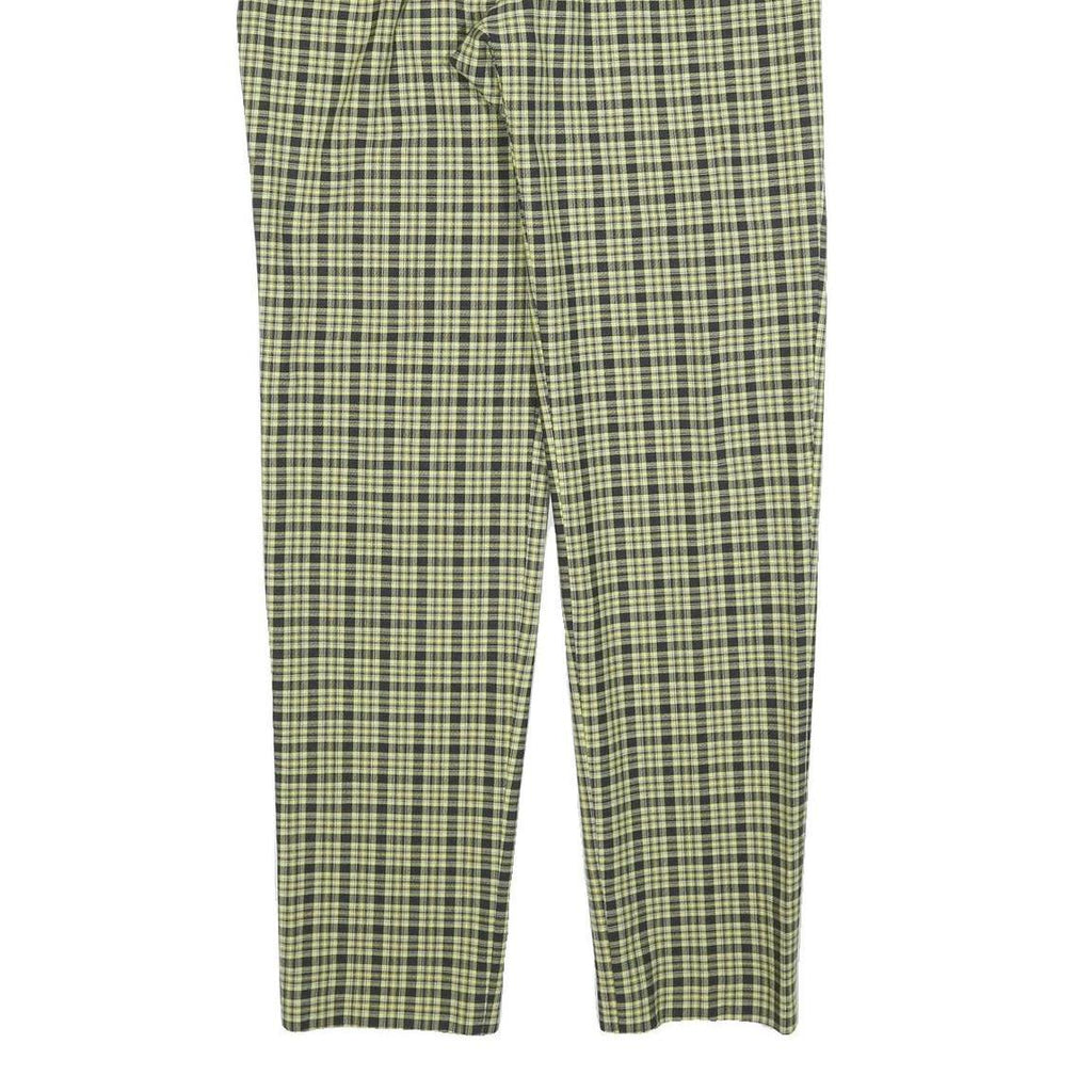 ELLE ET LYI Womens Regular Fit Black & Yellow Checked Trousers W30 L32 Stylish