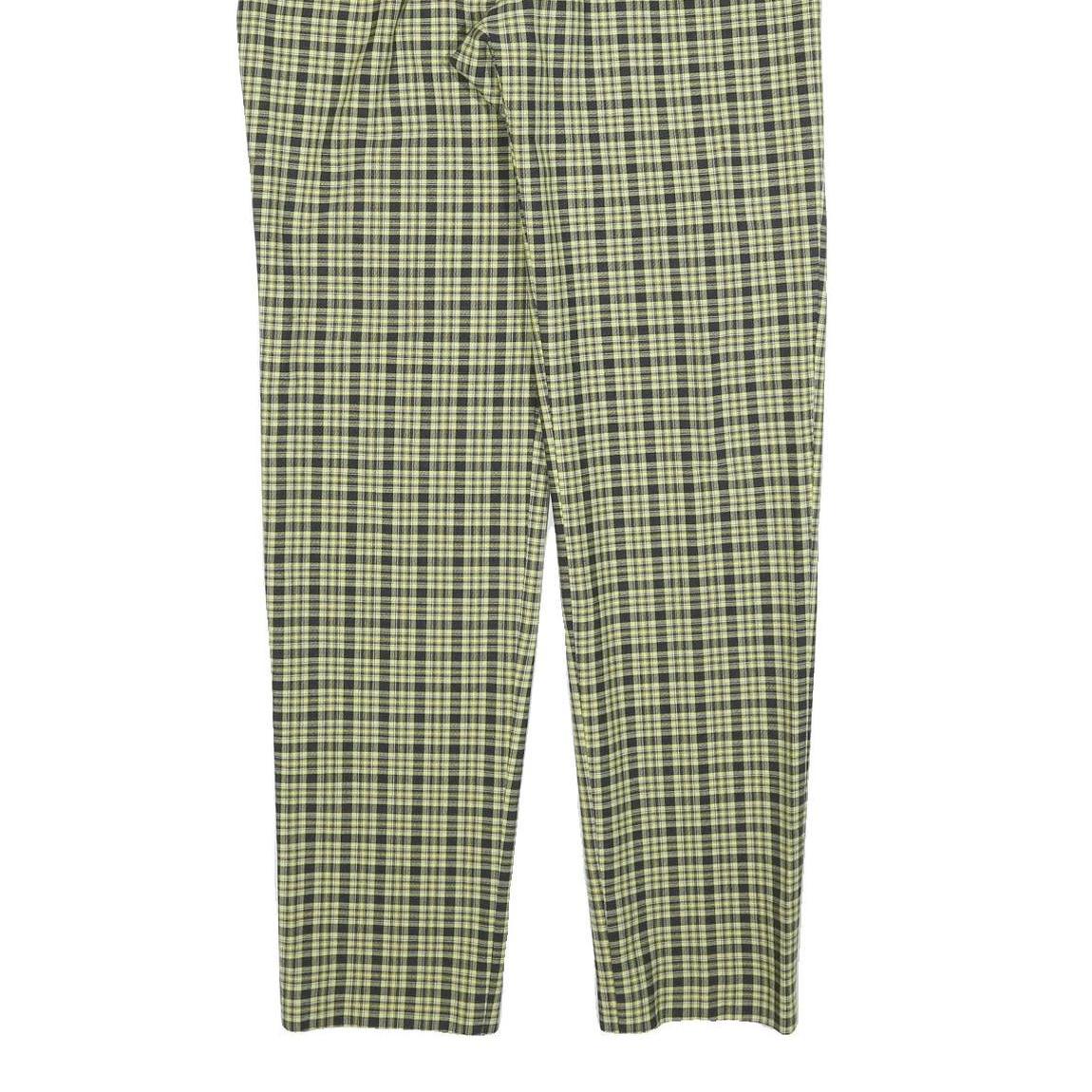 ELLE ET LYI Womens Regular Fit Black & Yellow Checked Trousers W30 L32 Stylish