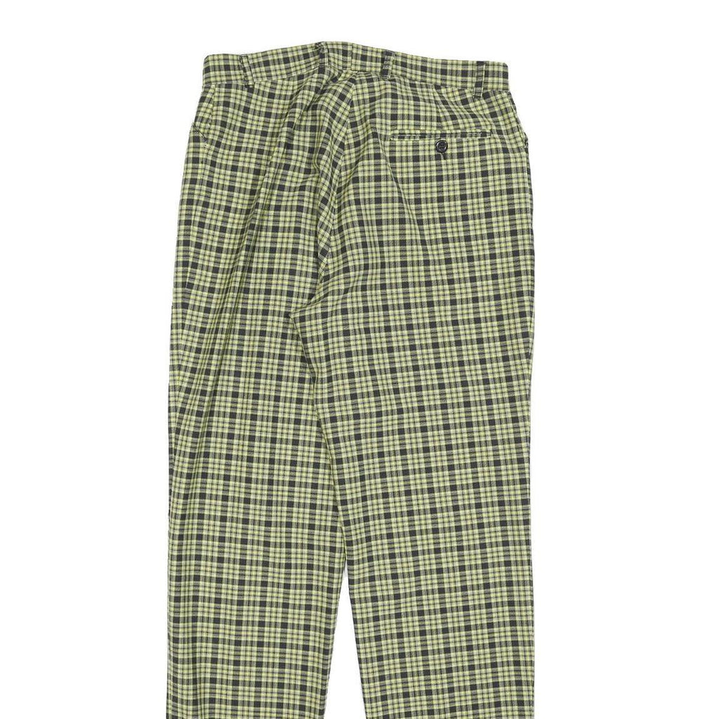 ELLE ET LYI Womens Regular Fit Black & Yellow Checked Trousers W30 L32 Stylish