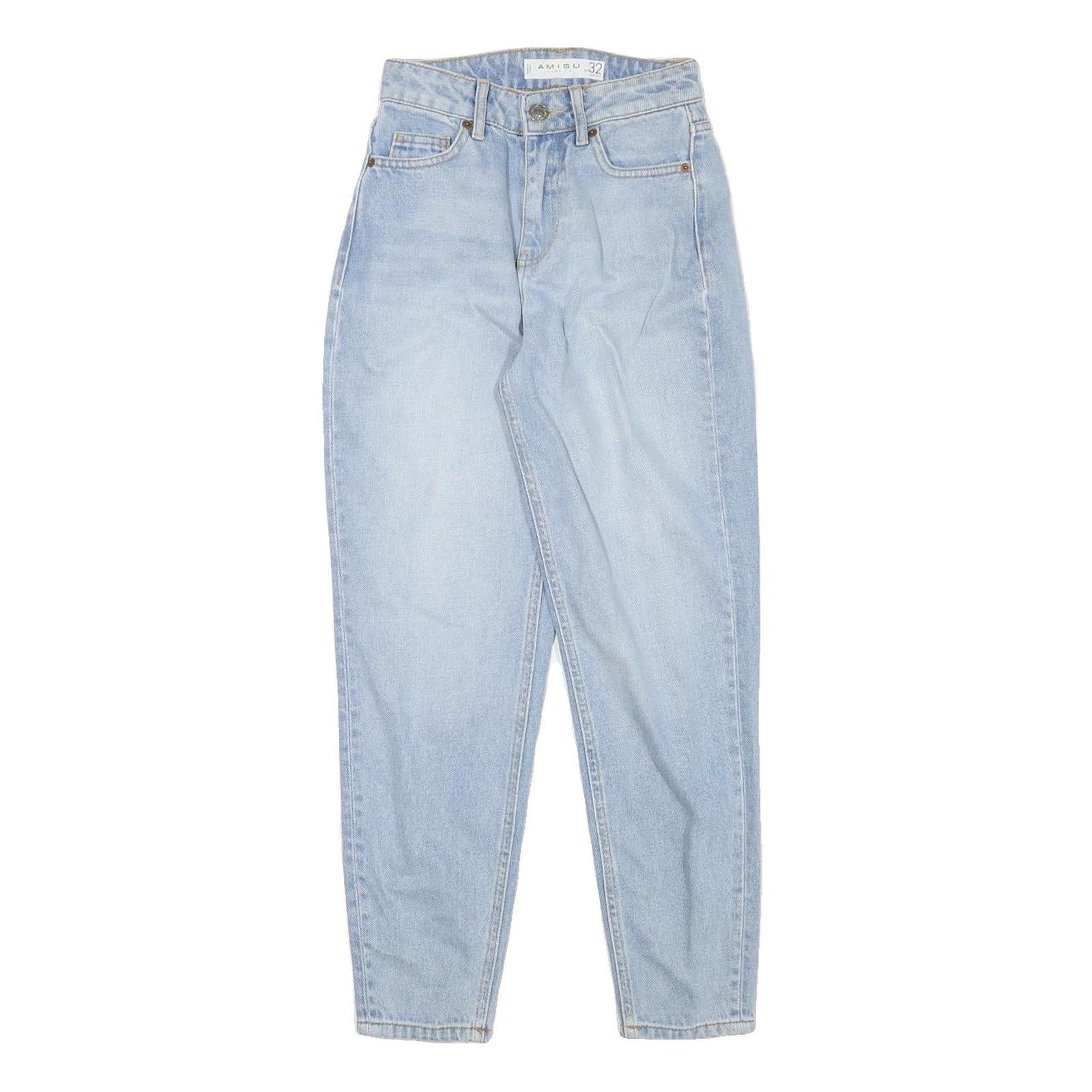 AMISU Womens Jeans Blue Slim Slim Denim Light W22 L27 Stylish Casual Wear