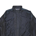 ADIDAS Mens Black & Navy Zip Up Sports Jacket L Polyester Blend Track Top