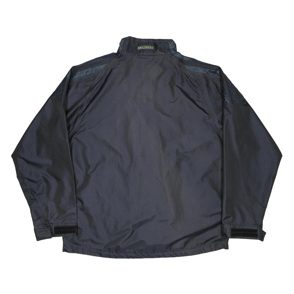 ADIDAS Mens Black & Navy Zip Up Sports Jacket L Polyester Blend Track Top