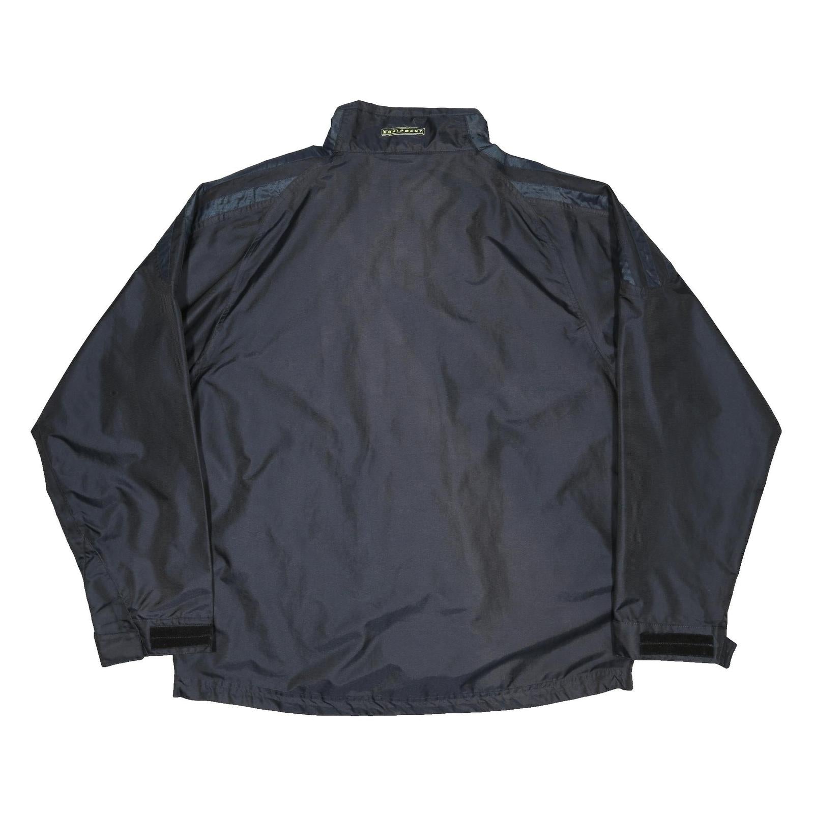 ADIDAS Mens Black & Navy Zip Up Sports Jacket L Polyester Blend Track Top