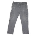 CARHARTT Mens Cotton Blend Grey Regular Cargo Trousers W36 L30 Workwear Casual
