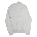 POLO RALPH LAUREN Mens Grey Cotton Patterned Half Zip Jumper XL Classic