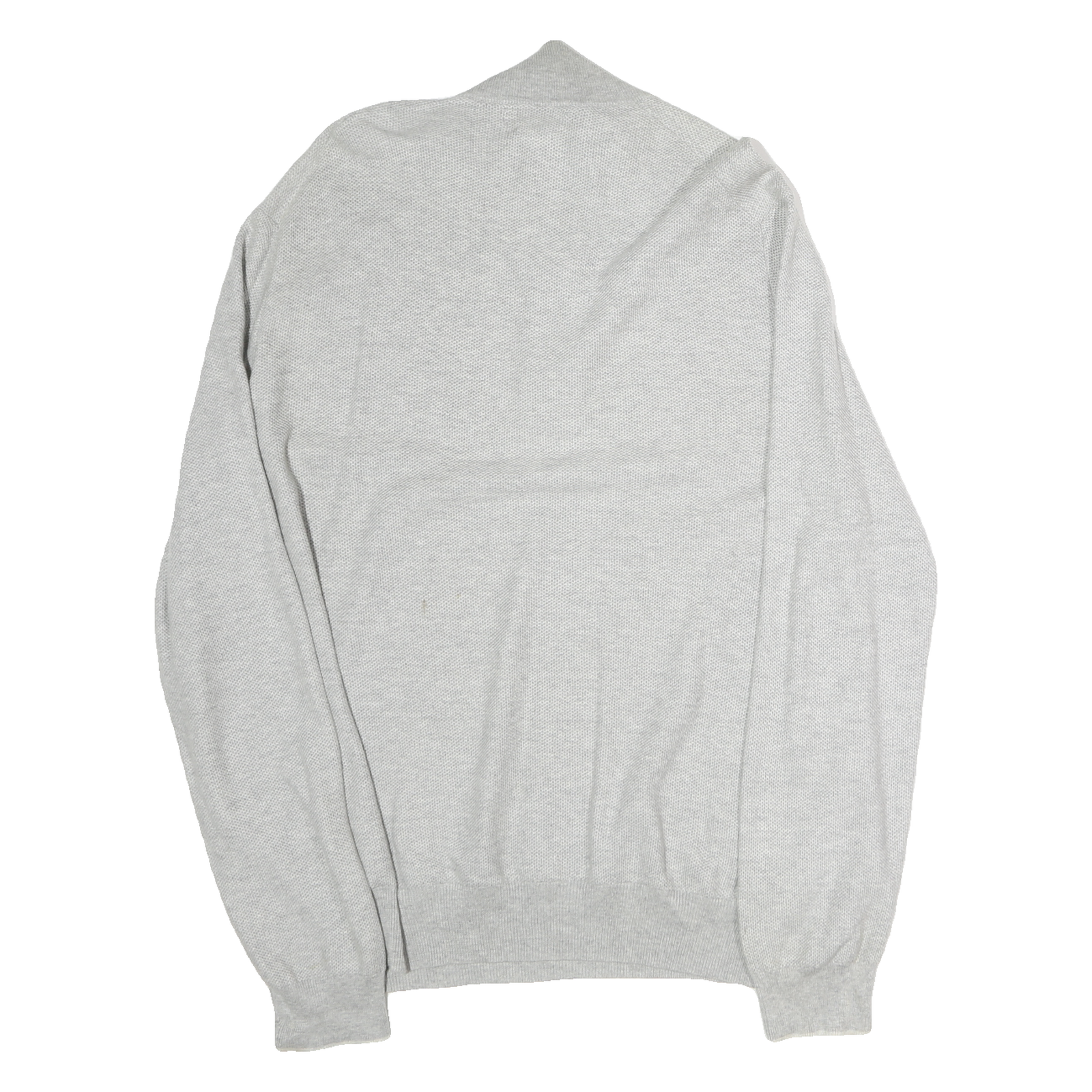 POLO RALPH LAUREN Mens Grey Cotton Patterned Half Zip Jumper XL Classic