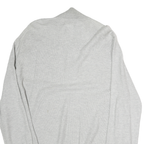 POLO RALPH LAUREN Mens Grey Cotton Patterned Half Zip Jumper XL Classic