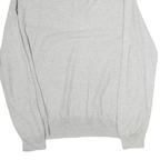 POLO RALPH LAUREN Mens Grey Cotton Patterned Half Zip Jumper XL Classic