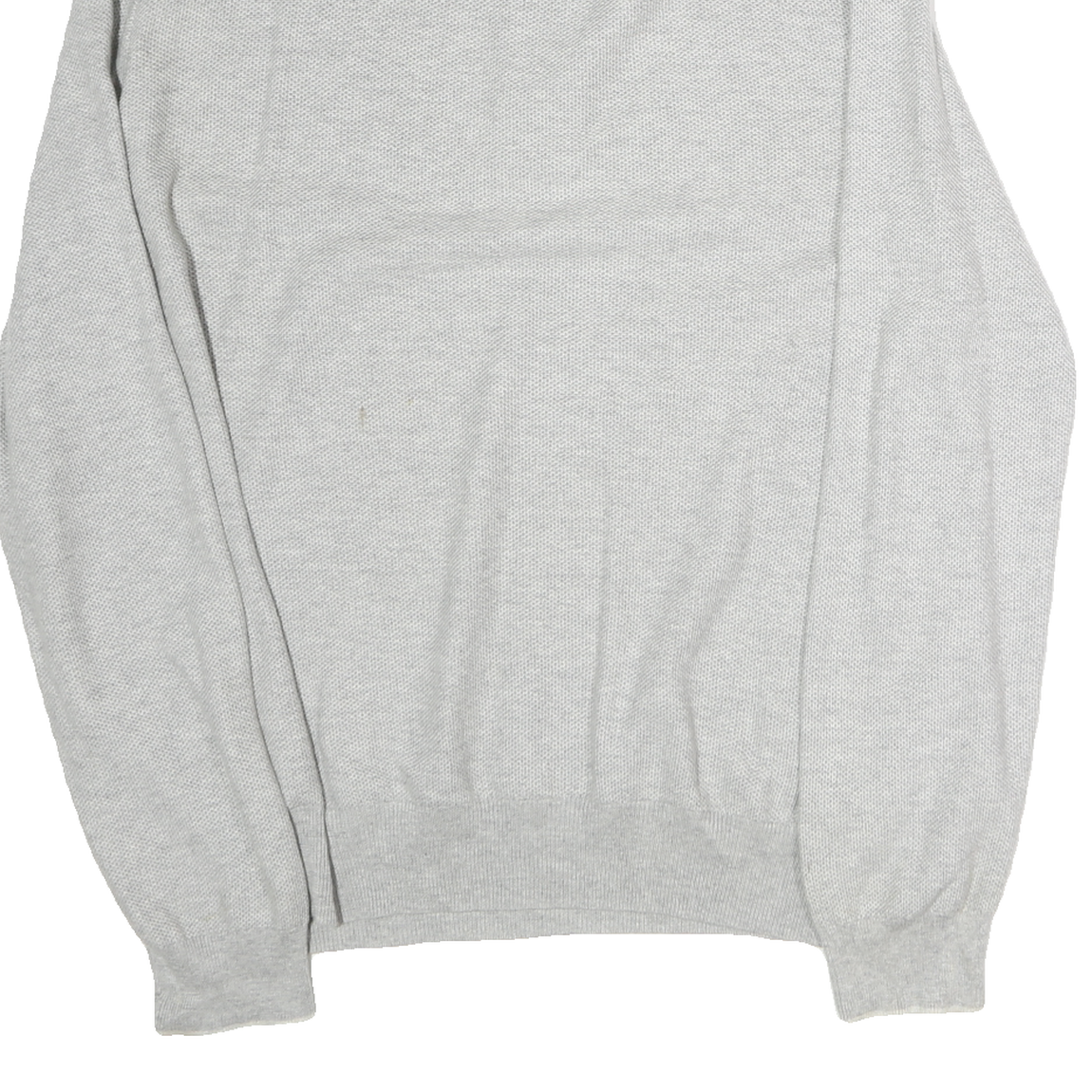 POLO RALPH LAUREN Mens Grey Cotton Patterned Half Zip Jumper XL Classic