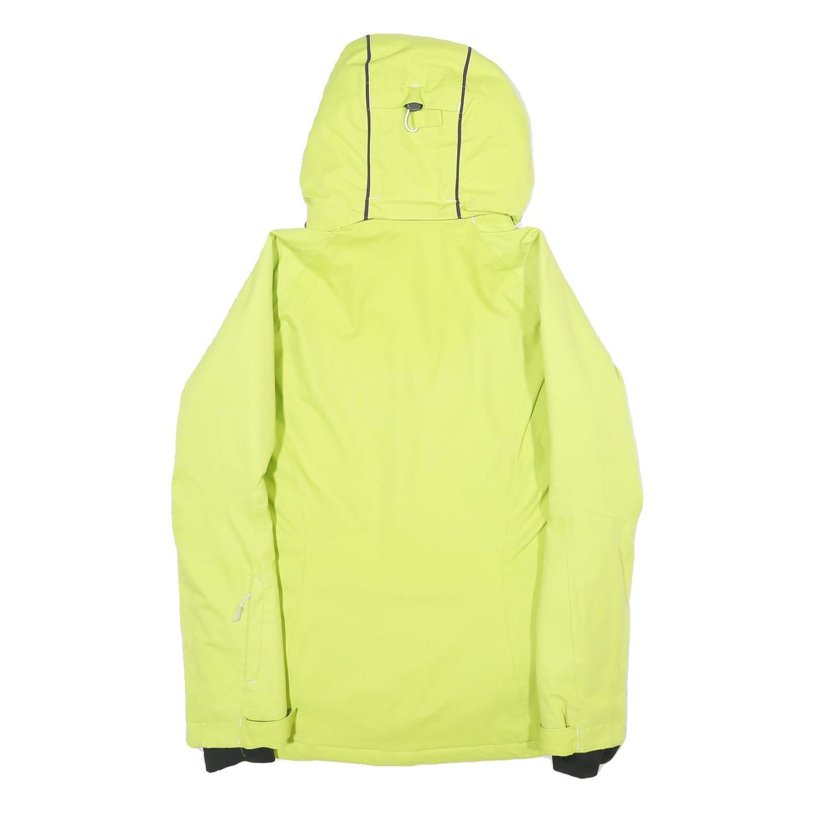 SALOMON Womens Yellow Jacket S Polyester Zip Hooded Plain Outdoor Winter