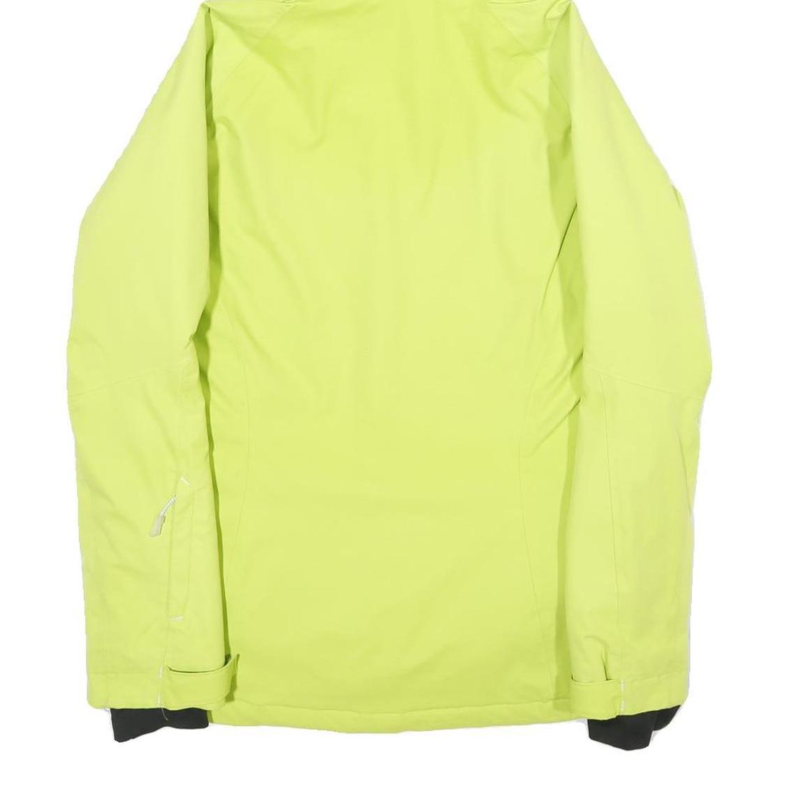 SALOMON Womens Yellow Jacket S Polyester Zip Hooded Plain Outdoor Winter