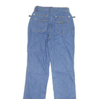DADDYS MONEY Womens Jeans Blue Regular Straight Denim W24 L31 Buckled Pockets