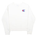 CHAMPION REVERSE WEAVE Womens White Crew Neck S Cotton Blend Comfortable