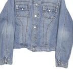 LEVI'S Mens Blue Cotton Blend Denim Jacket S Button Closure Classic Fit Vintage