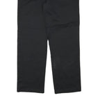 DICKIES Mens Cotton Blend Slim Black Trousers W36 L30 Zip Closure Durable