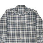 FIELD & STREAM Mens Grey & White Check Shirt XL Casual Cotton Blend Long Sleeve