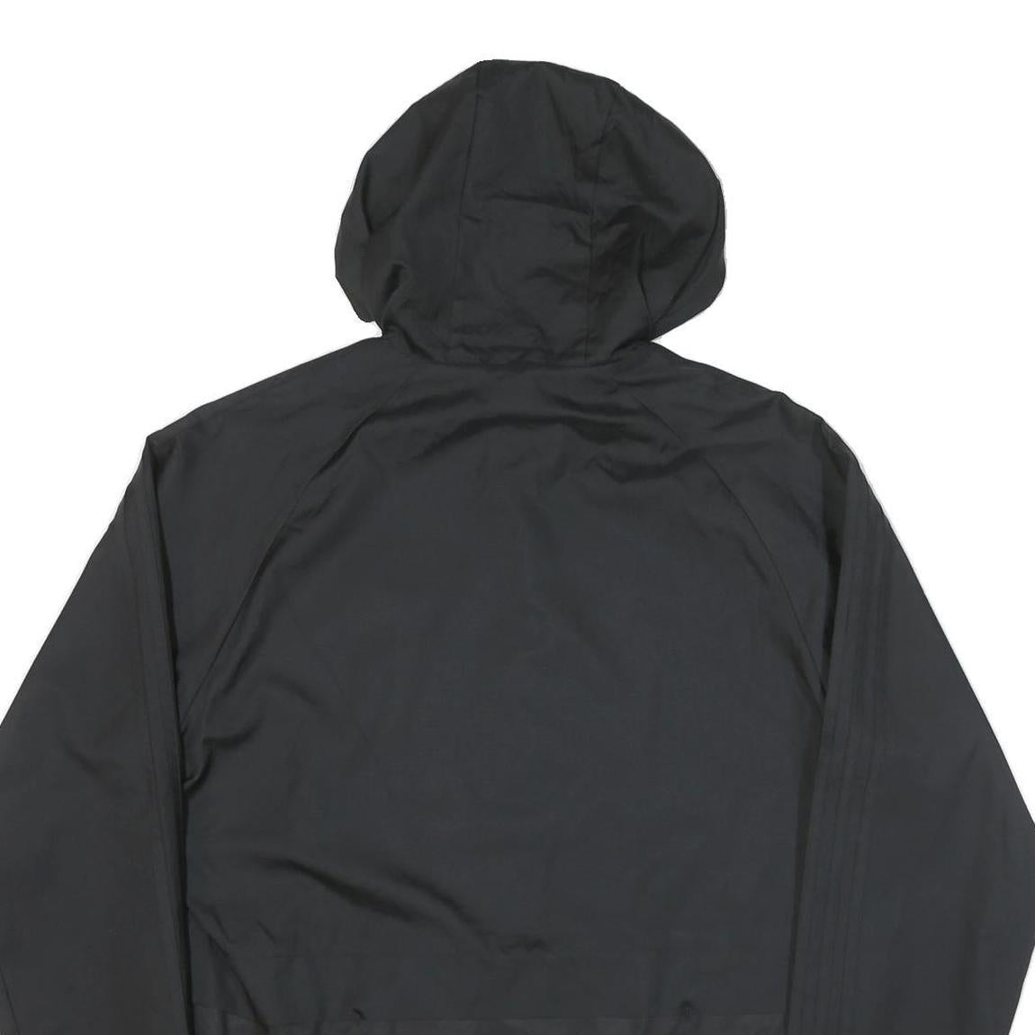 ADIDAS Mens Black Yellow Track Jacket M Polyester Plain Zip Hooded