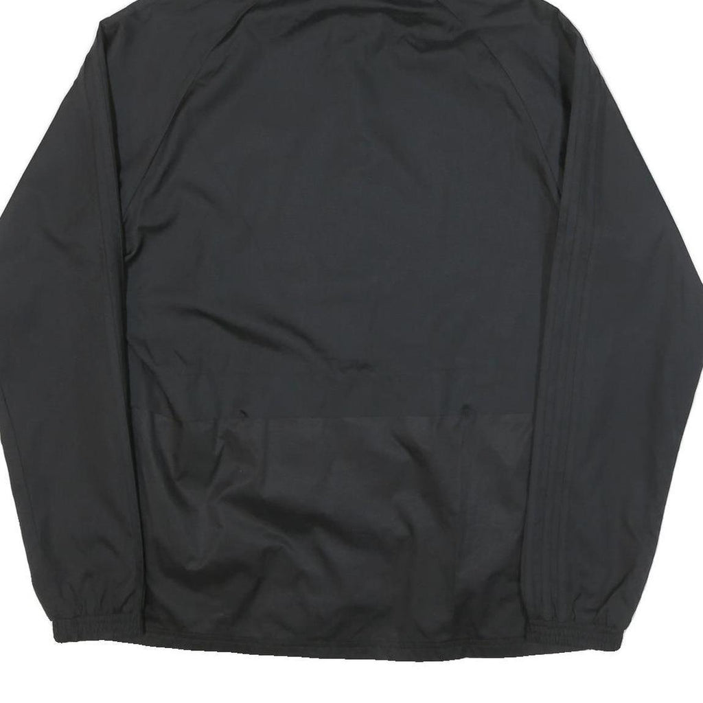 ADIDAS Mens Black Yellow Track Jacket M Polyester Plain Zip Hooded