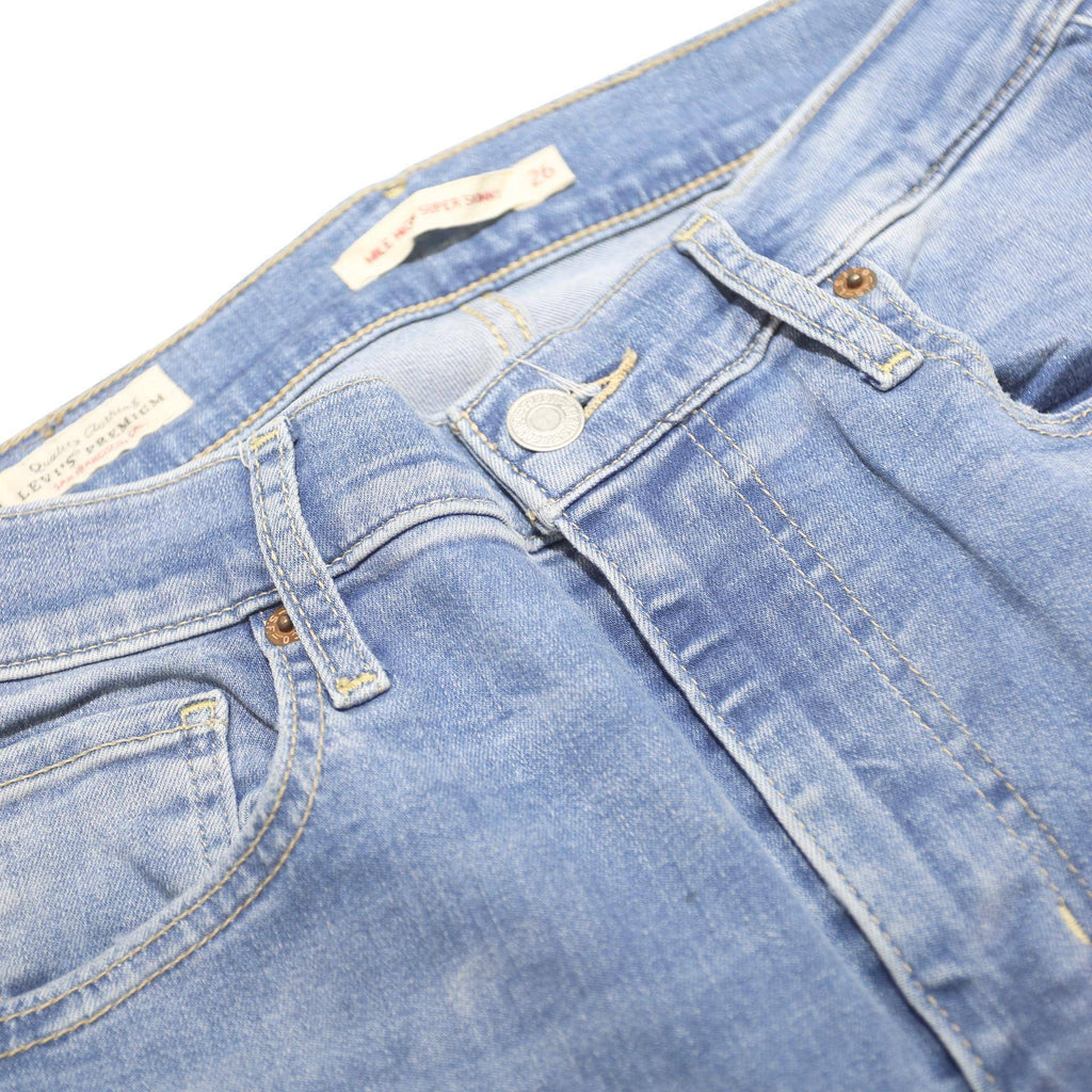 LEVI'S Big E Womens Jeans Blue Slim Skinny Denim Medium W26 L30 Zip