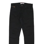 U.S. POLO ASSN Mens Jeans Black Regular Straight Denim W32 L31 Zip Cotton Blend