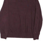 NAUTICA Mens Maroon Half Zip Plain Cotton Blend Jumper S Pullover Cotton Knit