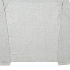 GUESS Womens Grey Plain Crew Neck Basic Knit Jumper S Cotton Blend Lightweight
