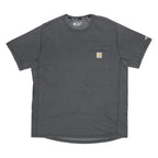 CARHARTT Mens Black T-Shirt L Short Sleeve Crew Neck Pocket Polyester Blend