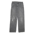 CARHARTT Mens Regular Fit Denim Jeans Grey W30 L32 Distressed Paint Splatter