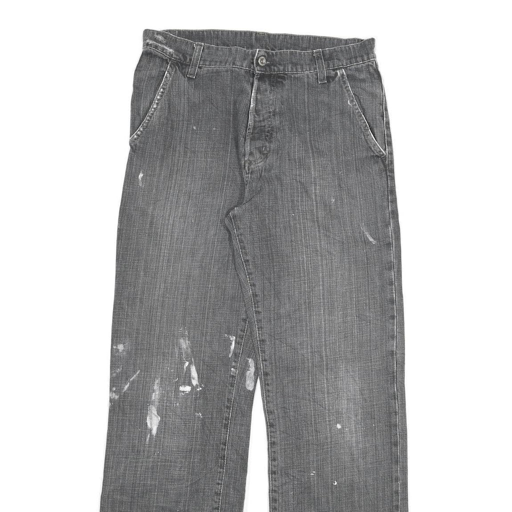 CARHARTT Mens Regular Fit Denim Jeans Grey W30 L32 Distressed Paint Splatter