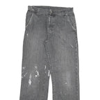 CARHARTT Mens Regular Fit Denim Jeans Grey W30 L32 Distressed Paint Splatter